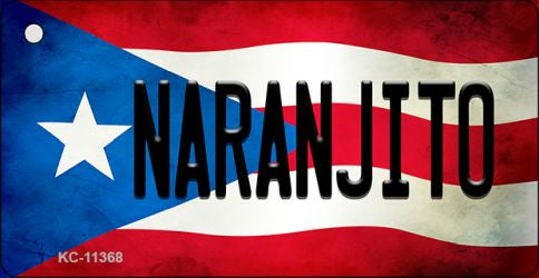 Naranjito Puerto Rico State Flag Novelty Metal Key Chain KC-11368