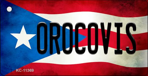 Orocovis Puerto Rico State Flag Novelty Metal Key Chain KC-11369