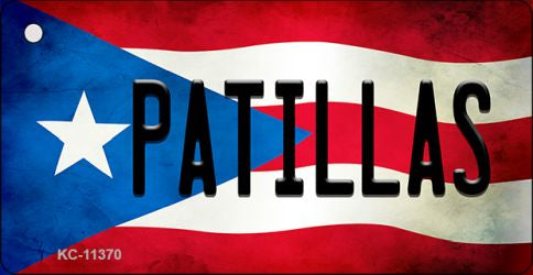 Patillas Puerto Rico State Flag Novelty Metal Key Chain KC-11370