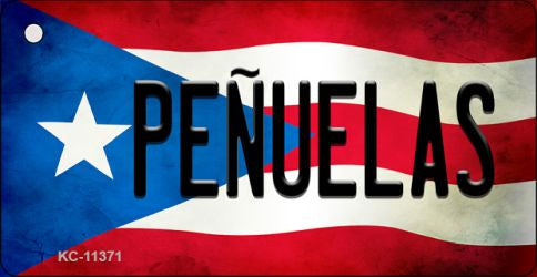 Penuelas Puerto Rico State Flag Novelty Metal Key Chain KC-11371