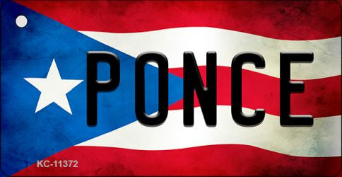 Ponce Puerto Rico State Flag Novelty Metal Key Chain KC-11372