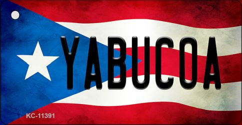 Yabucoa Puerto Rico State Flag Novelty Metal Key Chain KC-11391