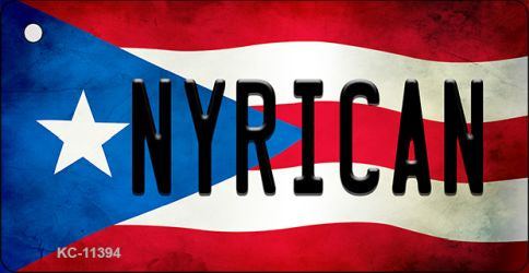 Nyrican Puerto Rico State Flag Novelty Metal Key Chain KC-11394