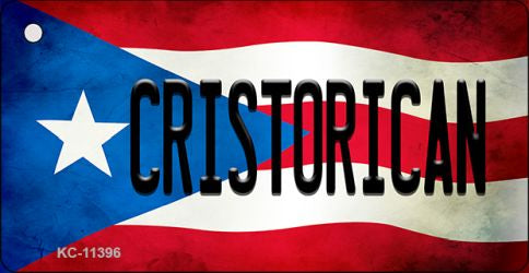 Cristorican Puerto Rico State Flag Novelty Metal Key Chain KC-11396