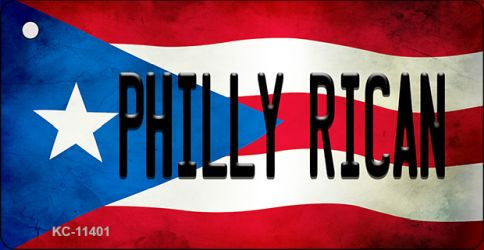 Philly Rican Puerto Rico State Flag Novelty Metal Key Chain KC-11401