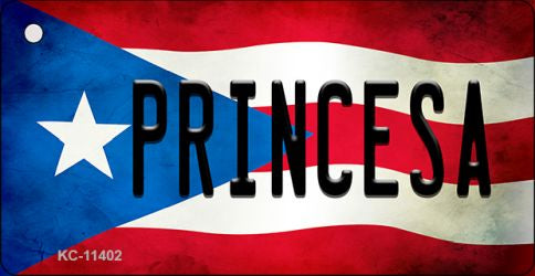 Princesa Puerto Rico State Flag Novelty Metal Key Chain KC-11402