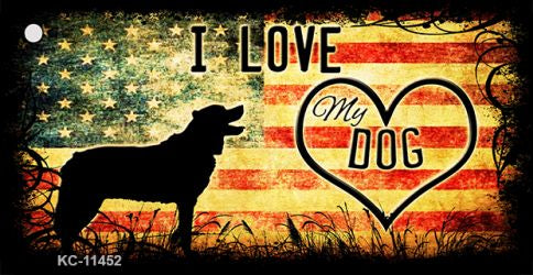 I Love My Dog Novelty Aluminum Key Chain KC-11452
