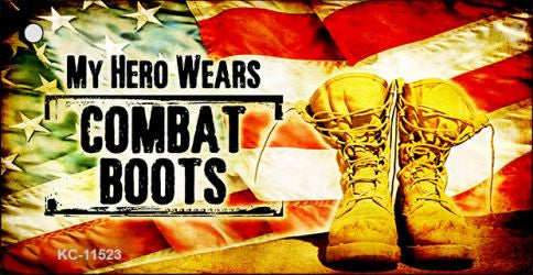 My Hero Wears Combat Boots Novelty Metal Key Chain KC-11523