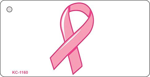 Pink Ribbon Novelty Aluminum Key Chain KC-1160