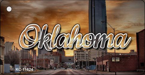 Oklahoma Sunset Skyline Key Chain KC-11624