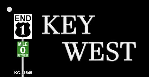Key West Highway Sign Novelty Metal Key Chain KC-11649