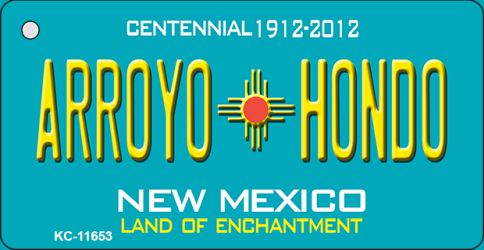 Arroyo Hondo Teal New Mexico Novelty Metal Key Chain KC-11653