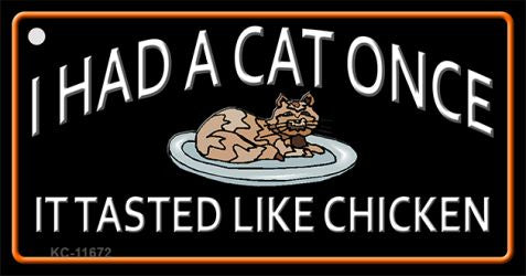 I Had A Cat Once Novelty Metal Key Chain KC-11672