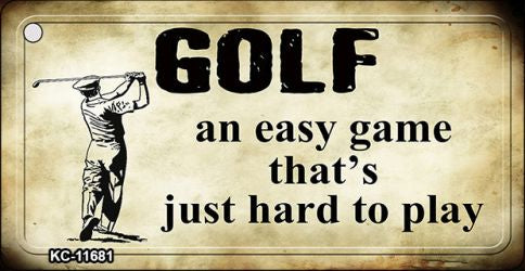 Golf Hard to Play Novelty Metal Key Chain KC-11681