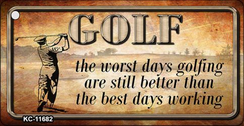 Golf Good and Bad Days Novelty Metal Key Chain KC-11682