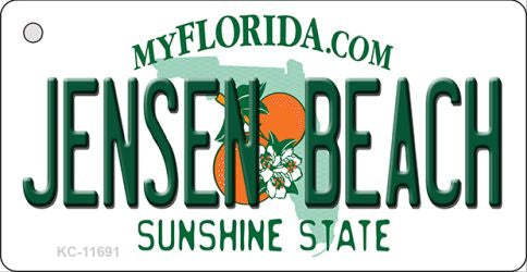 Jensen Beach Florida State License Plate Tag Key Chain KC-11691