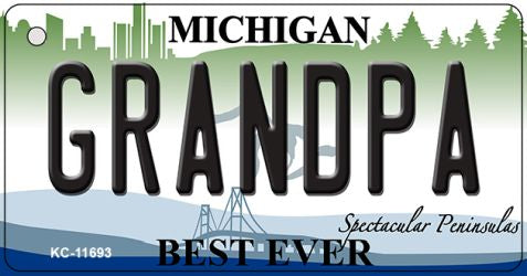 Grandpa Michigan Novelty Metal Key Chain KC-11693