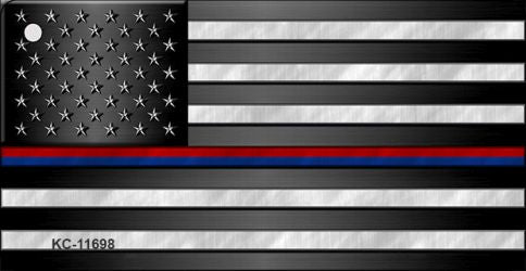 First Responder American Flag Novelty Metal Key Chain KC-11698