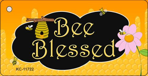 Bee Blessed Honey Hive Novelty Metal Key Chain KC-11722