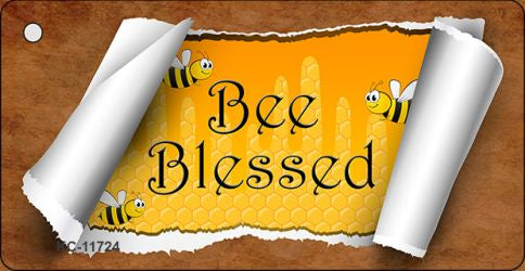 Bee Blessed Scroll Novelty Metal Key Chain KC-11724