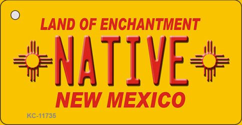 Native New Mexico Yellow State Novelty Metal Key Chain KC-11735