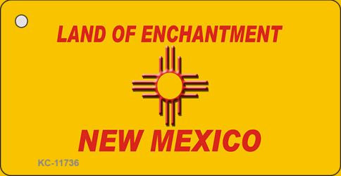New Mexico Blank Yellow State Novelty Metal Key Chain KC-11736