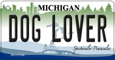 Michigan Dog Lover Novelty Metal Key Chain KC-11756
