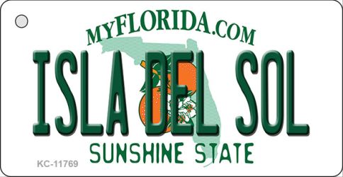 Isla Del Sol Florida Novelty Metal Key Chain KC-11769