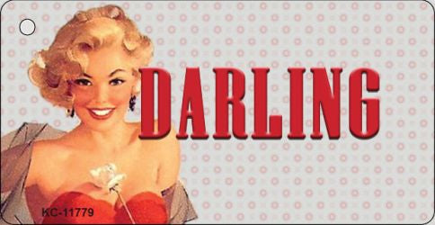 Darling Vintage Pinup Novelty Metal Key Chain KC-11779