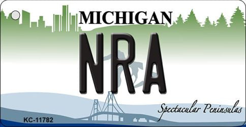 Michigan NRA Novelty Metal Key Chain KC-11782