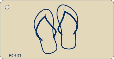 Flip Flops Novelty Aluminum Key Chain KC-1178