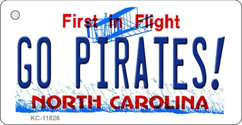 Go Pirates North Carolina Novelty Metal Key Chain KC-11826