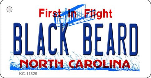 Black Beard North Carolina Novelty Metal Key Chain KC-11829