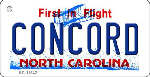 Concord North Carolina Novelty Metal Key Chain KC-11842