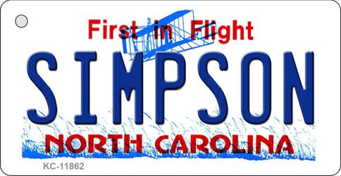 Simpson North Carolina Novelty Metal Key Chain KC-11862