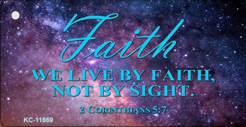 Live By Faith Novelty Metal Key Chain KC-11869