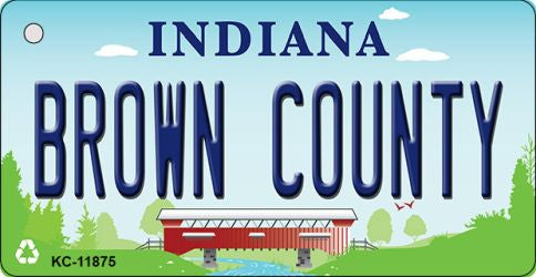 Indiana Brown County Novelty Metal Key Chain KC-11875