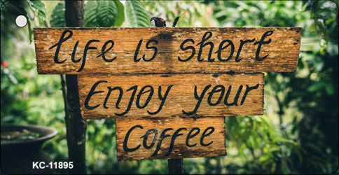 Enjoy Your Coffee Novelty Metal Key Chain KC-11895