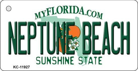 Florida Neptune Beach Novelty Metal Key Chain KC-11927