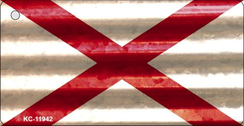 Alabama Corrugated Flag Novelty Key Chain KC-11942