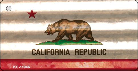 California Corrugated Flag Novelty Key Chain KC-11946