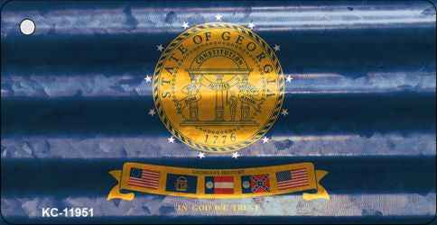 Georgia Corrugated Flag Novelty Key Chain KC-11951
