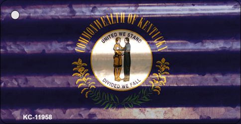 Kentucky Corrugated Flag Novelty Key Chain KC-11958