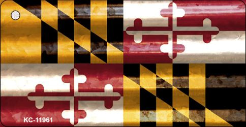 Maryland Corrugated Flag Novelty Key Chain KC-11961