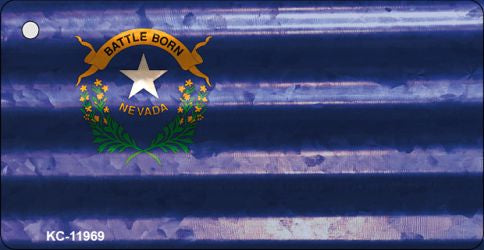Nevada Corrugated Flag Novelty Key Chain KC-11969