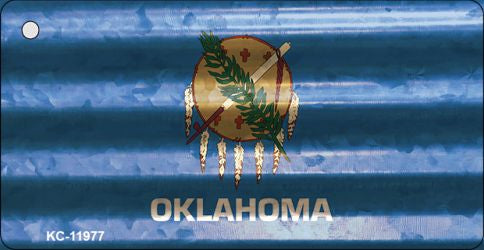 Oklahoma Corrugated Flag Novelty Key Chain KC-11977