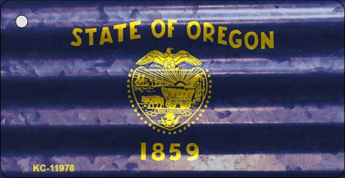 Oregon Corrugated Flag Novelty Key Chain KC-11978