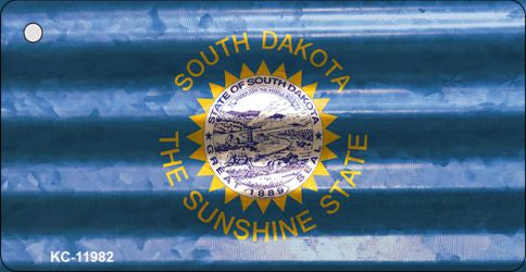 South Dakota Corrugated Flag Novelty Key Chain KC-11982