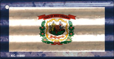 West Virginia Corrugated Flag Novelty Key Chain KC-11989