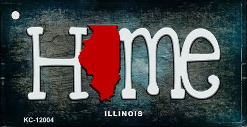 Illinois Home State Outline Novelty Key Chain KC-12004